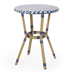 English Elm Outdoor Aluminum Bistro Set Wicker Rattan Patio Cafe Seating French Provincial Style N772P473257N