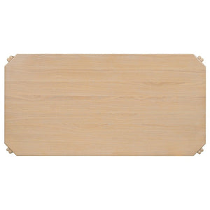 English Elm 70.87 Inch Light Oak Dining Table Seats Six with Rounded Edges Scandinavian Style N772P475478N
