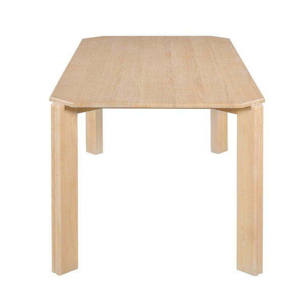 English Elm 70.87 Inch Light Oak Dining Table Seats Six with Rounded Edges Scandinavian Style N772P475478N