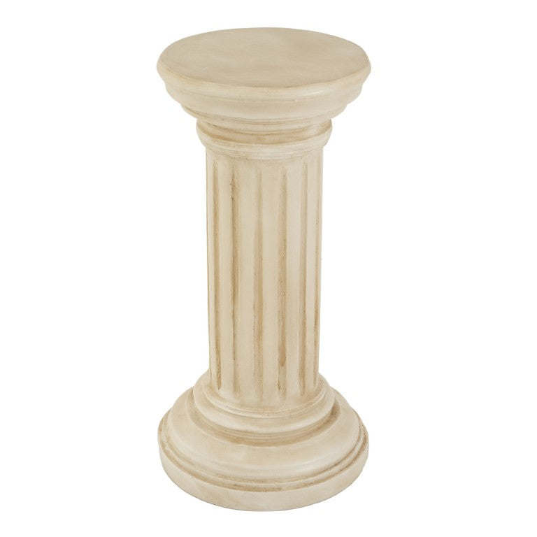English Elm Magnesium Oxide Square Plant Stand with Stone Inspired Finish for Indoor Outdoor Decor Beige N772P483902G