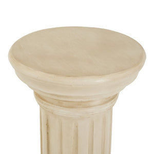 English Elm Magnesium Oxide Square Plant Stand with Stone Inspired Finish for Indoor Outdoor Decor Beige N772P483902G