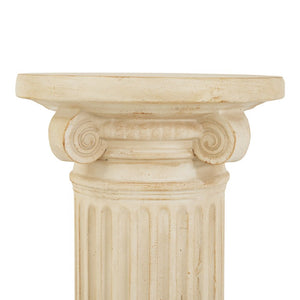 English Elm Mgo Handcrafted Column Pedestal Stand Travertine Finish Artisan Stone Texture Display N772P483907T
