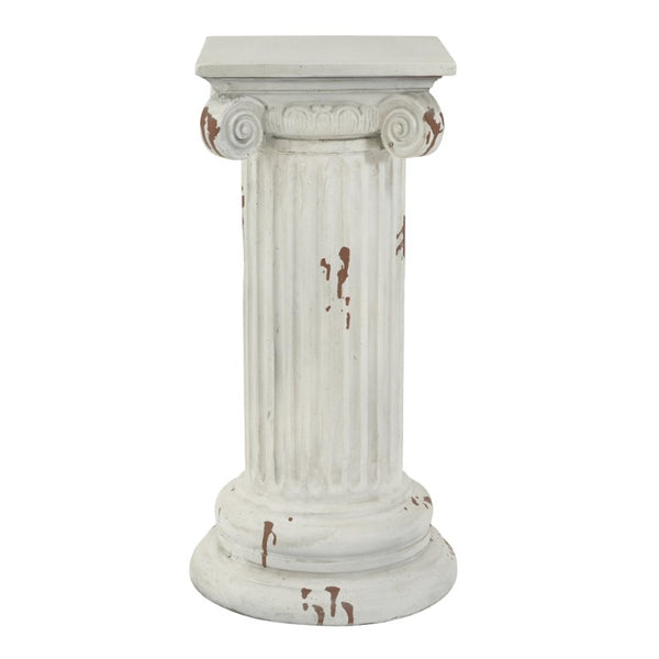 English Elm Magnesium Oxide Square Plant Stand with Stone Inspired Finish for Indoor Outdoor Decor Gray N772P483910G