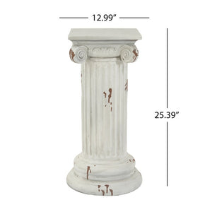 English Elm Magnesium Oxide Square Plant Stand with Stone Inspired Finish for Indoor Outdoor Decor Gray N772P483910G