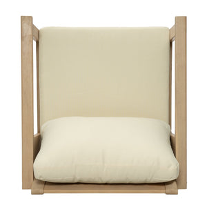 English Elm Outdoor Acacia Wood Club Chair Teak Finish with Thick Cushioned Patio Seating N772P489883L