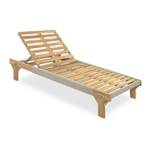 English Elm Outdoor Acacia Hardwood Chaise Lounge with Adjustable Backrest and Resort Style Appeal N772P494241L