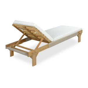 English Elm Outdoor Acacia Hardwood Chaise Lounge with Adjustable Backrest and Resort Style Appeal N772P494241L