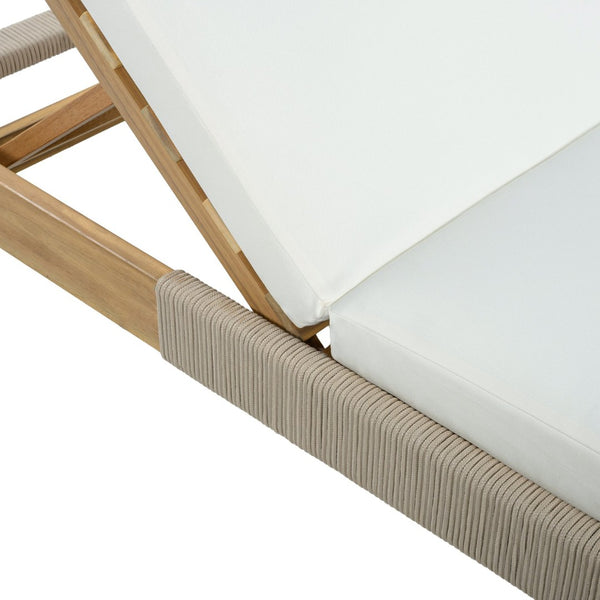English Elm Outdoor Acacia Hardwood Chaise Lounge with Adjustable Backrest and Resort Style Appeal N772P494241L