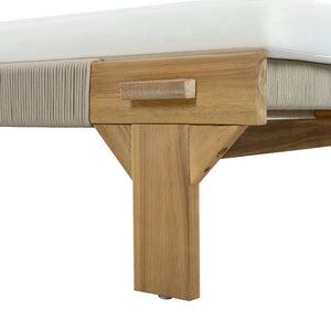 English Elm Outdoor Acacia Hardwood Chaise Lounge with Adjustable Backrest and Resort Style Appeal N772P494241L