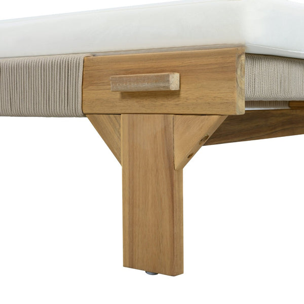 English Elm Outdoor Acacia Hardwood Chaise Lounge with Adjustable Backrest and Resort Style Appeal N772P494241L