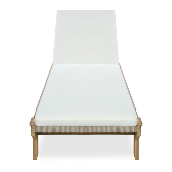 English Elm Outdoor Acacia Hardwood Chaise Lounge with Adjustable Backrest and Resort Style Appeal N772P494241L