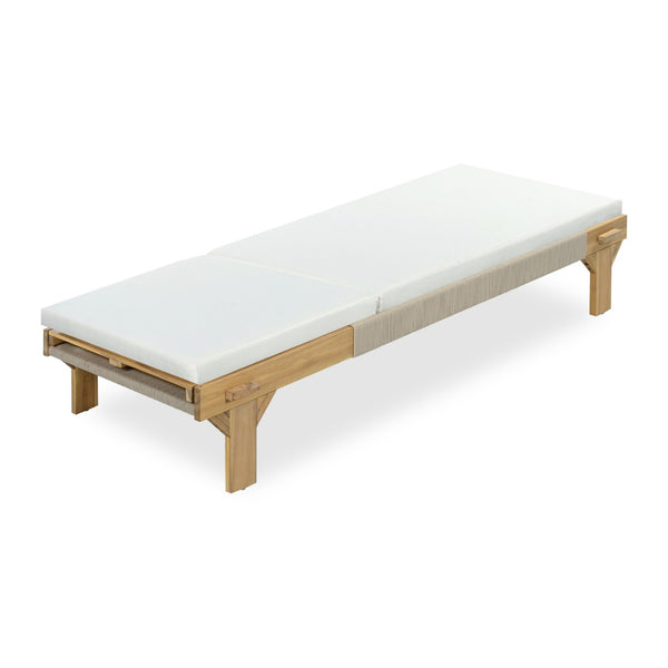 English Elm Outdoor Acacia Hardwood Chaise Lounge with Adjustable Backrest and Resort Style Appeal N772P494241L