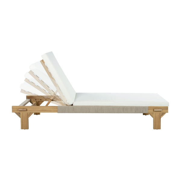 English Elm Outdoor Acacia Hardwood Chaise Lounge with Adjustable Backrest and Resort Style Appeal N772P494241L
