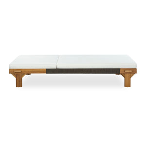 English Elm Outdoor Acacia Hardwood Chaise Lounge Five Position Reclining Patio Lounger N772P494241T