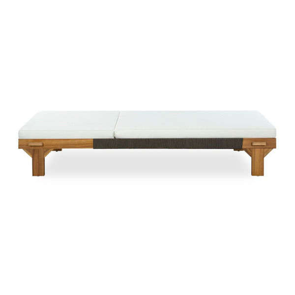 English Elm Outdoor Acacia Hardwood Chaise Lounge Five Position Reclining Patio Lounger N772P494241T