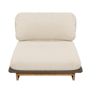 English Elm Patio Solid Acacia Wood Outdoor Chair with Water Repellent Removable Cushion Covers Lounge Chair N772P502272B