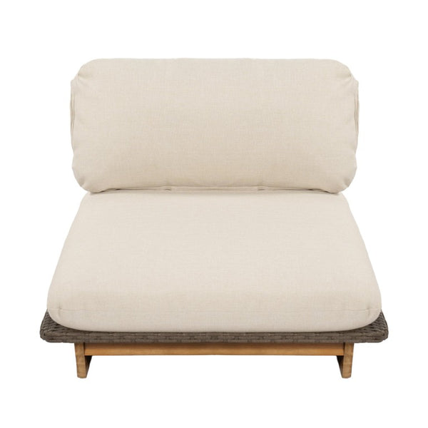 English Elm Patio Solid Acacia Wood Outdoor Chair with Water Repellent Removable Cushion Covers Lounge Chair N772P502272B