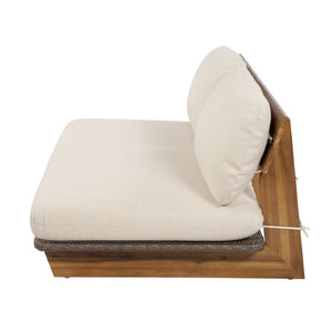 English Elm Patio Solid Acacia Wood Outdoor Chair with Water Repellent Removable Cushion Covers Loveseat N772P502273B
