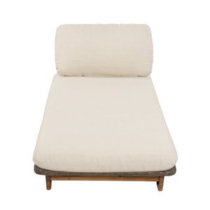 English Elm Patio Solid Acacia Wood Outdoor Chair with Water Repellent Removable Cushion Covers Lounger - Frame Only N772P502274B
