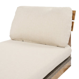 English Elm Patio Solid Acacia Wood Outdoor Chair with Water Repellent Removable Cushion Covers Lounger - Cushion and Pillow Only N772P502275B