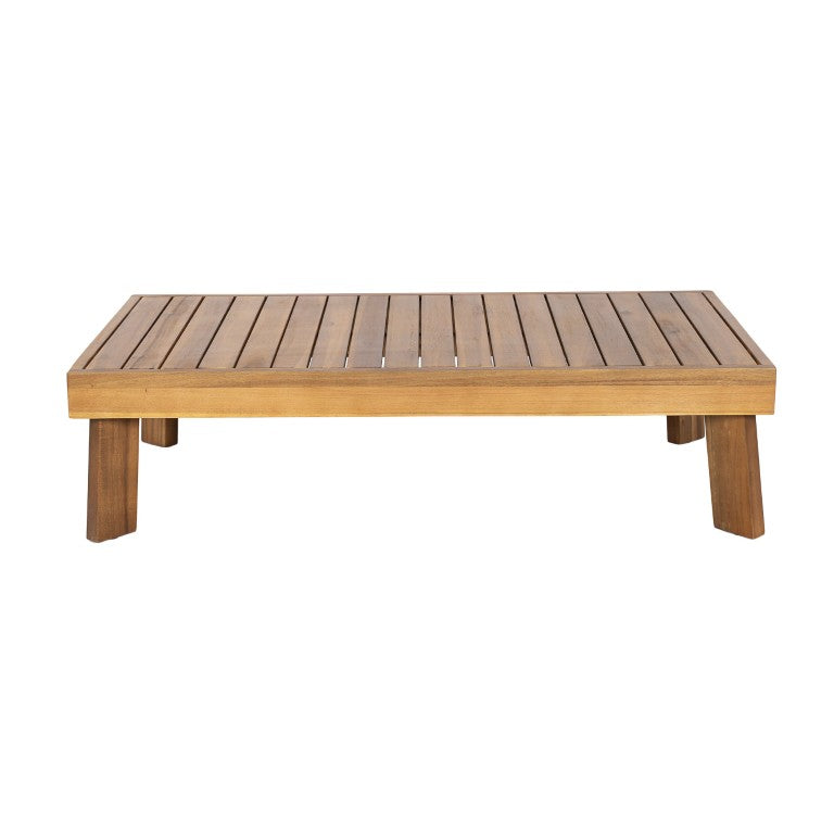 English Elm Patio Solid Acacia Outdoor Coffee Table Low Profile Teak Finish for Lounge Seating N772P502276B