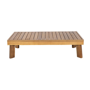 English Elm Patio Solid Acacia Outdoor Coffee Table Low Profile Teak Finish for Lounge Seating N772P502276B
