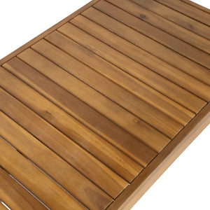 English Elm Patio Solid Acacia Outdoor Coffee Table Low Profile Teak Finish for Lounge Seating N772P502276B