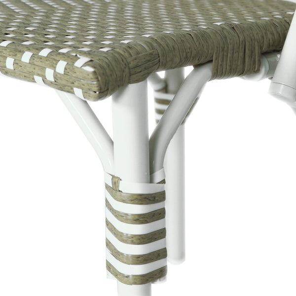 English Elm French Bistro Aluminum Patio Chair Set with Hand Woven Rattan for Outdoor Dining N772P504776E