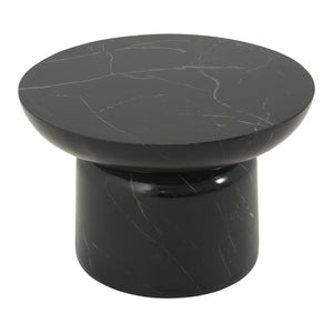 English Elm 23.82 Round MGO Marble Effect Pedestal Coffee Table for Indoor and Outdoor Living N772P510512B
