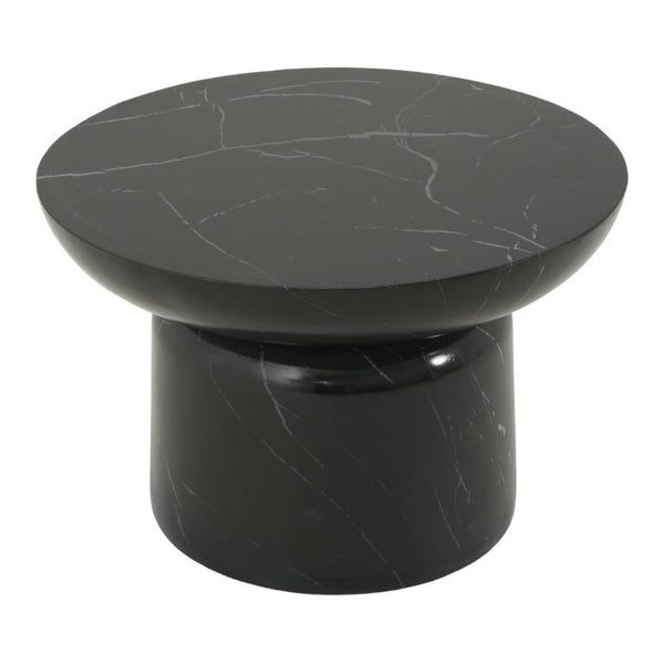 English Elm 23.82 Round MGO Marble Effect Pedestal Coffee Table for Indoor and Outdoor Living N772P510512B