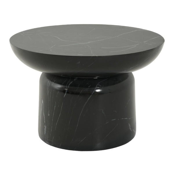 English Elm 23.82 Round MGO Marble Effect Pedestal Coffee Table for Indoor and Outdoor Living N772P510512B
