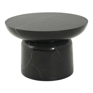 English Elm 23.82 Round MGO Marble Effect Pedestal Coffee Table for Indoor and Outdoor Living N772P510512B