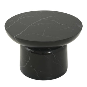 English Elm 23.82 Round MGO Marble Effect Pedestal Coffee Table for Indoor and Outdoor Living N772P510512B