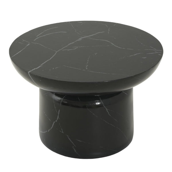 English Elm 23.82 Round MGO Marble Effect Pedestal Coffee Table for Indoor and Outdoor Living N772P510512B