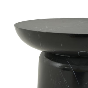English Elm 23.82 Round MGO Marble Effect Pedestal Coffee Table for Indoor and Outdoor Living N772P510512B