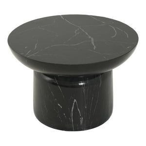 English Elm 23.82 Round MGO Marble Effect Pedestal Coffee Table for Indoor and Outdoor Living N772P510512B
