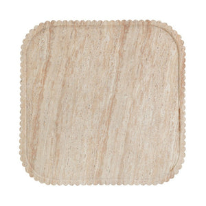 English Elm W31.89 Handcrafted Faux Travertine Outdoor Square Coffee Table in Magnesium Oxide N772P510513T