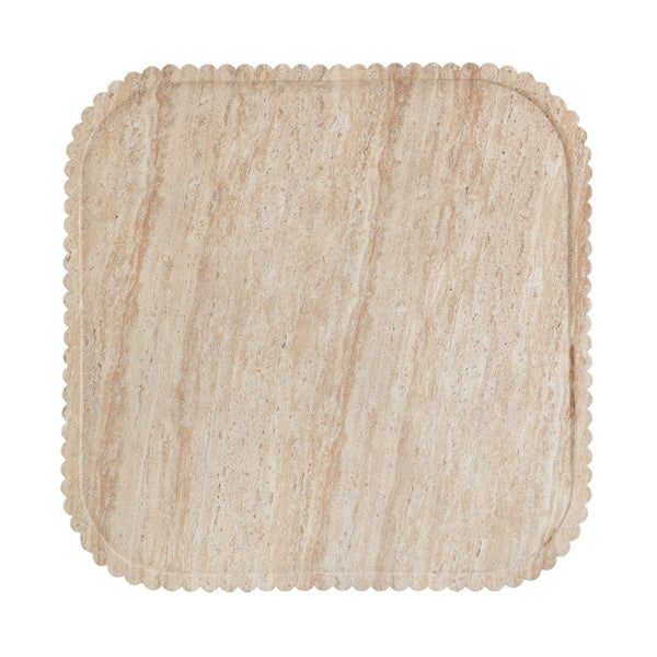 English Elm W31.89 Handcrafted Faux Travertine Outdoor Square Coffee Table in Magnesium Oxide N772P510513T