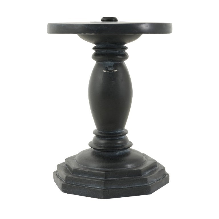 English Elm Outdoor MGO Umbrella Base Side Table with Sand Fill Weighted Antique Black Finish N772P522121A