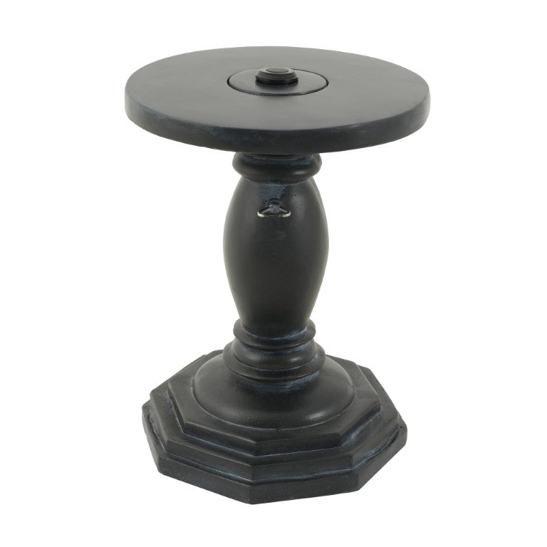English Elm Outdoor MGO Umbrella Base Side Table with Sand Fill Weighted Antique Black Finish N772P522121A