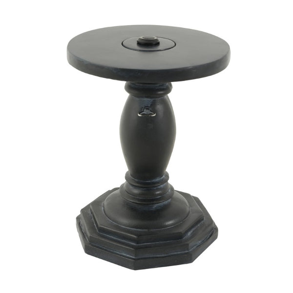 English Elm Outdoor MGO Umbrella Base Side Table with Sand Fill Weighted Antique Black Finish N772P522121A
