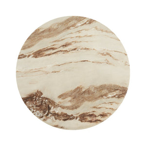 English Elm Round MGO Pedestal Coffee Table with Handcrafted Faux Marble Finish for Modern Interiors N772P522407B