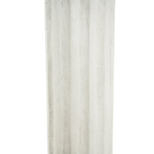 English Elm Pedestal Column Plant Stand Handcrafted Antique White MGO Indoor Outdoor Display N772P522409W
