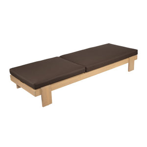 English Elm Outdoor Acacia Hardwood Chaise Lounge Six Position Adjustable Backrest with Café Cushion N772P523505C
