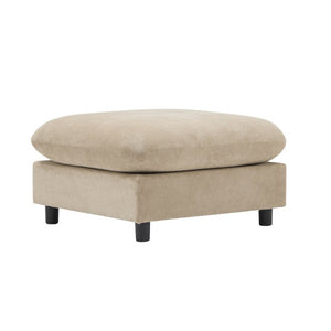 English Elm 69 in Velvet Modular Sectional with Ottoman Three Piece L Shaped Living Room Sofa N773IS00002NN