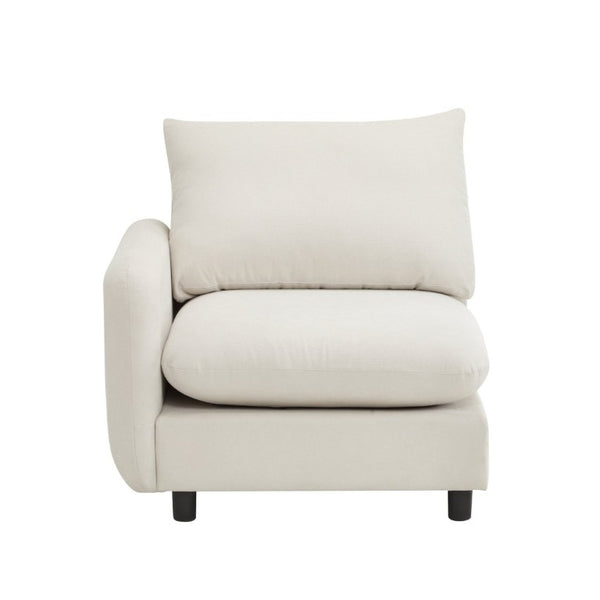 English Elm 99 in Three Piece Modular Sectional Sofa with Eucalyptus Frame and Sand Fabric Finish N773IS00003WW