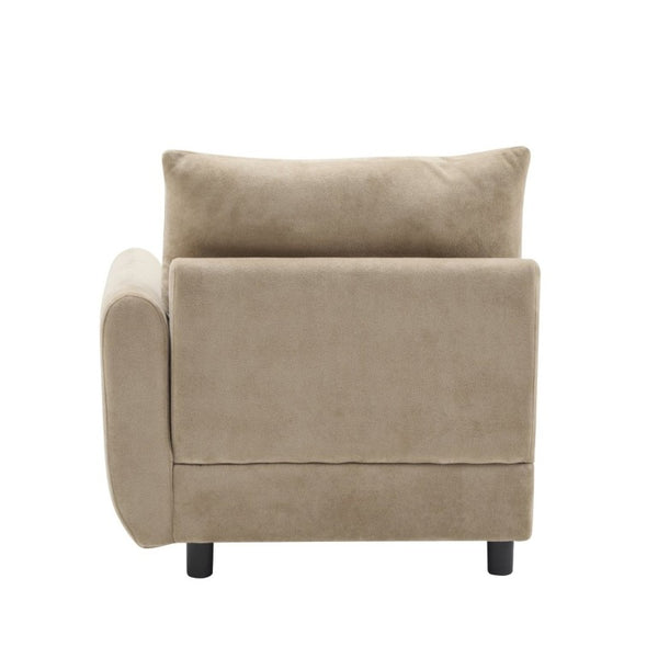 English Elm 99 in Modular Velvet Sectional Sofa with Ottoman Eucalyptus Frame for Living Room N773IS00004NN