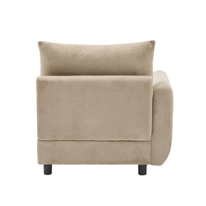 English Elm 99 in Modular Velvet Sectional Sofa with Ottoman Eucalyptus Frame for Living Room N773IS00004NN