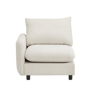 English Elm 99 in Modular L Shaped Sectional Sofa with Ottoman Eucalyptus Frame Living Room N773IS00004WW