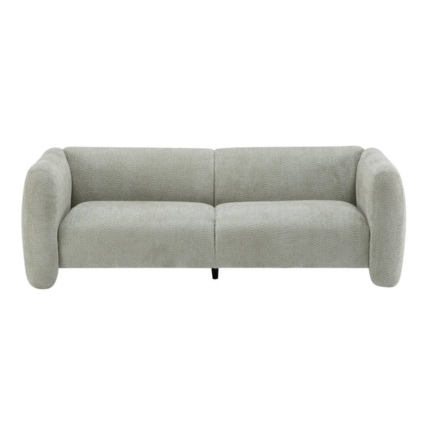 English Elm Tonson Wave Curved Three Seater Sofa with Cloud Cushions for Modern Living Spaces N773IS00030G